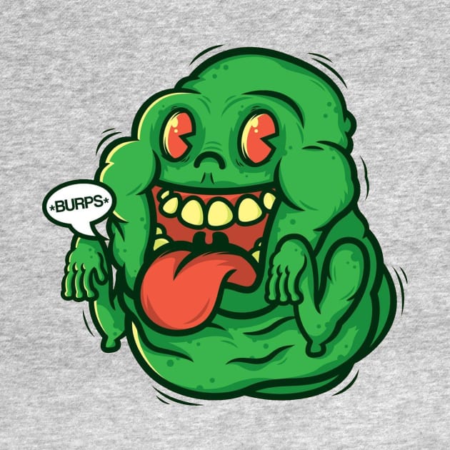 slimer by a cat cooking